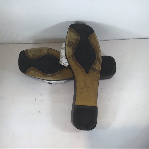 DONALD J PLINER MADE IN ITALY LEATHER CROC EMBOSSED SANDALS SZ 9 - Picture 13 of 14